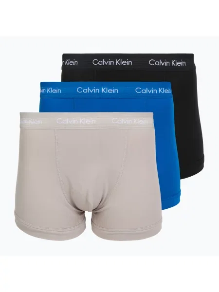 Boxeri pentru bărbați Calvin Klein Trunk 3 perechi classic blue/porpoise/black negru