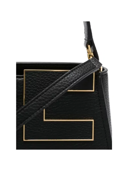 Torebka Elisabetta Franchi z logo czarna
