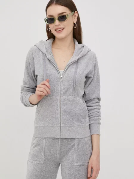 Juicy Couture bluza z kapturem melanżowa szary