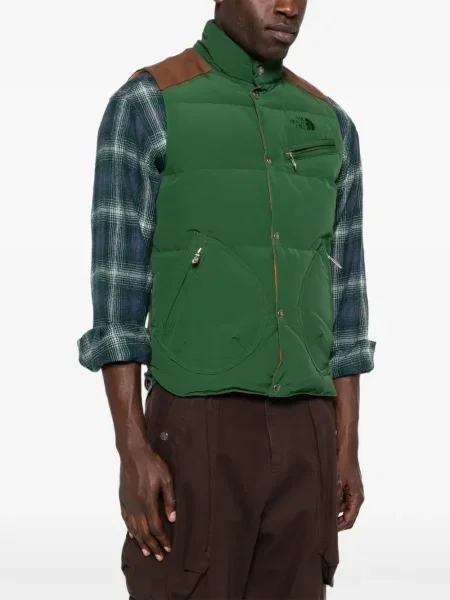 Vestă Junya Watanabe Man din piele verde