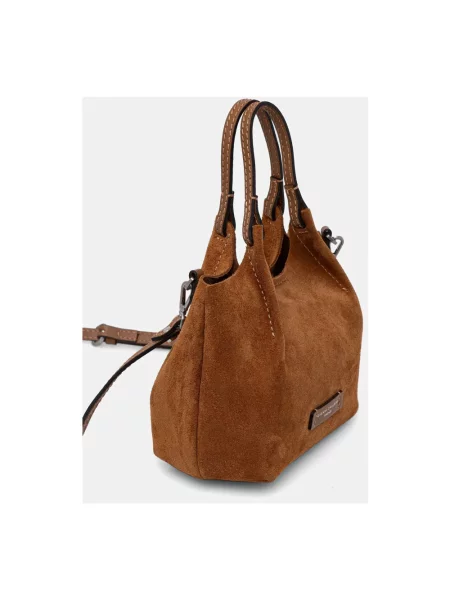 Torebka hobo Gianni Chiarini zamszowa brązowa