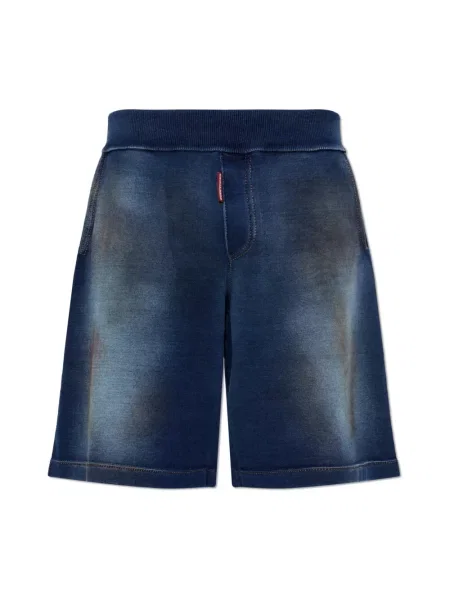 Dzianinowe krótkie szorty Dsquared2 niebieskie