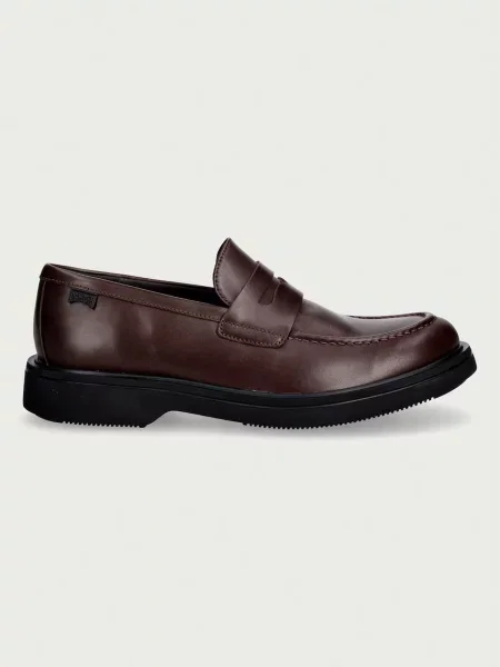 Camper mocasini pentru bărbați din piele Norman maro