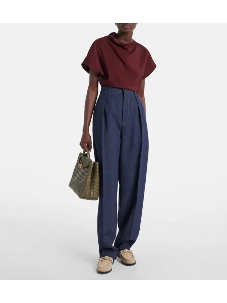Pantofi loafer Bottega Veneta din piele de căprioară maro