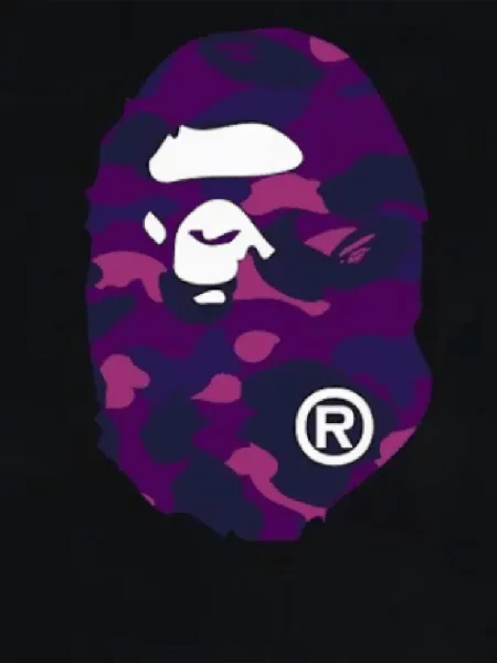 Μπλούζα A Bathing Ape® με σχέδιο παραλλαγής μαύρο