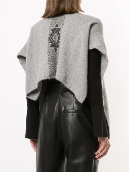 Poncho Voz tricotate gri