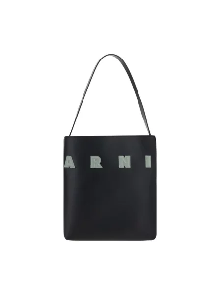 Torebka skórzana Marni skórzana czarna