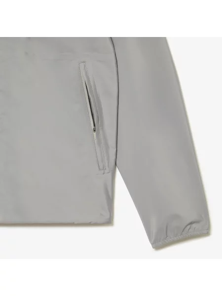 Lacoste Wodoodporna Krótka Kurtka Sportowa Lacoste szara