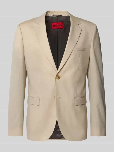 Marynarka garniturowa o kroju super slim fit z mieszanki żywej wełny model ARTI' Hugo