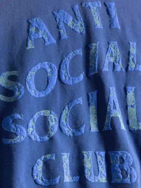 Суичър с качулка Anti Social Social Club синьо