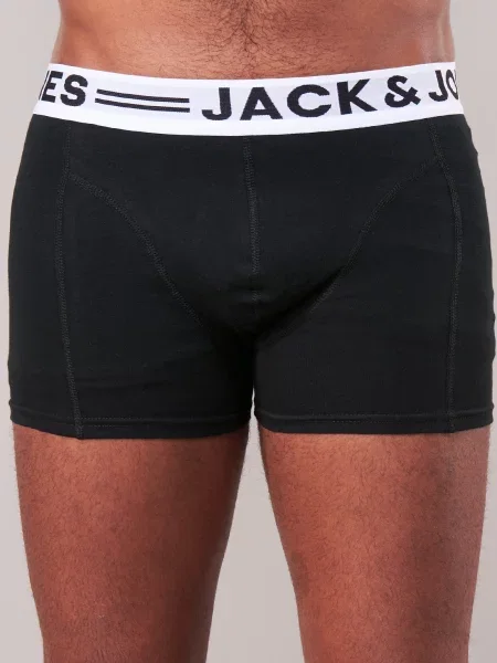 JACK & JONES Bokserice Sense svijetlosiva bijela crna