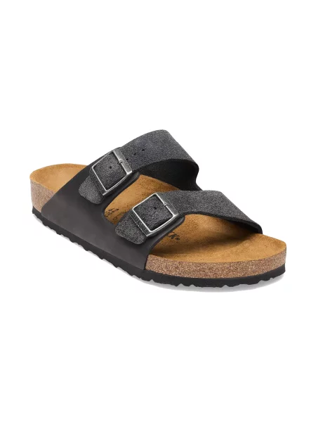 Birkenstock Arizona Mixed Leather Regular Fit Charcoal Mężczyźni Sandały Birkenstock Size: 7 czarny