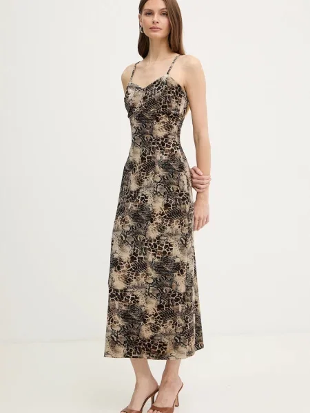 Guess sukienka maxi prosta zielony