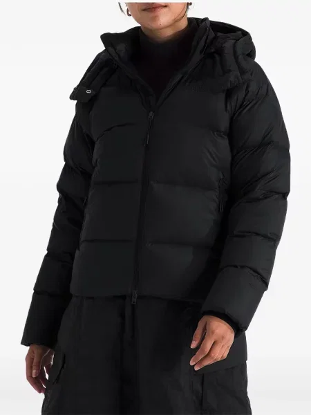 Geacă cu puf The North Face cu glugă negru