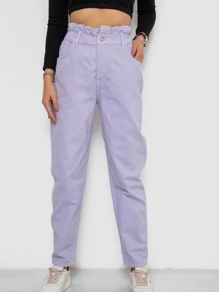 Джинси мом Ager бузковий