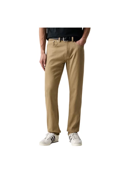Jeansy straight leg Gant beżowe