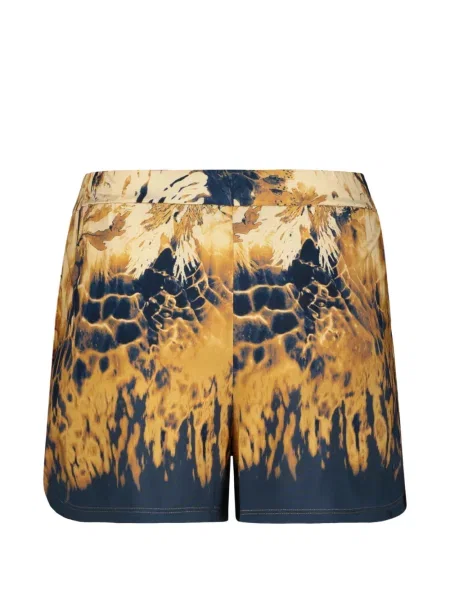 Pantaloni scurți Alberta Ferretti cu imagine cu imprimeu abstract maro