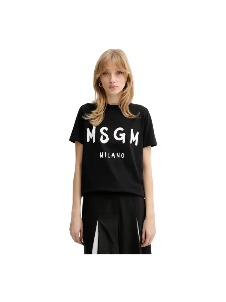 Koszulka Msgm z krótkim rękawem czarna