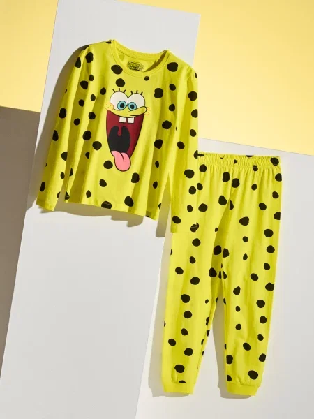 Sinsay dvoudílné pyžamo SpongeBob žlutá