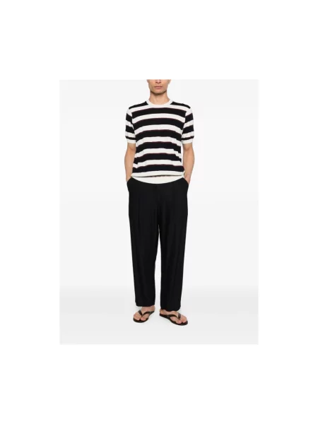 Sweter Scaglione w paski z paskiem