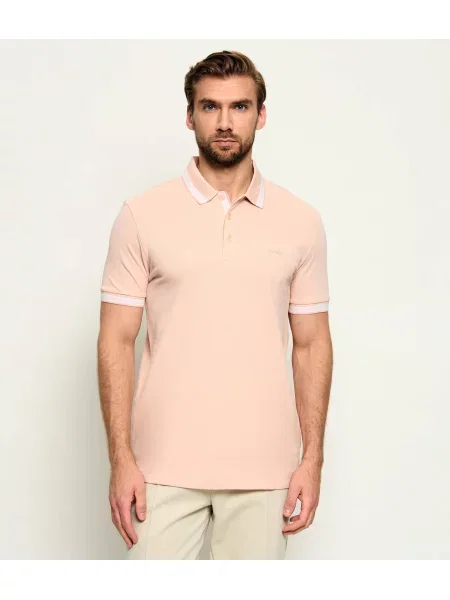 Tricou polo Boss Green verde