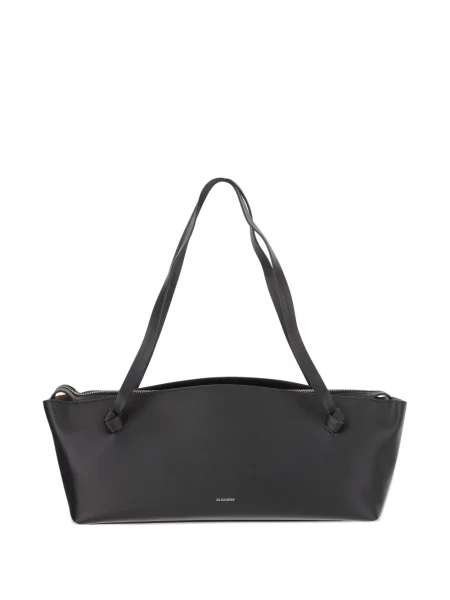 Geanta de piele Jil Sander din piele negru