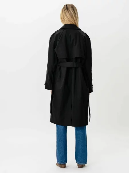 TEESHOPPEN Átmeneti kabátok Linea Trenchcoat fekete