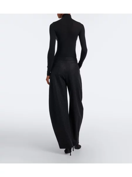Pantaloni Alaïa de lână gri