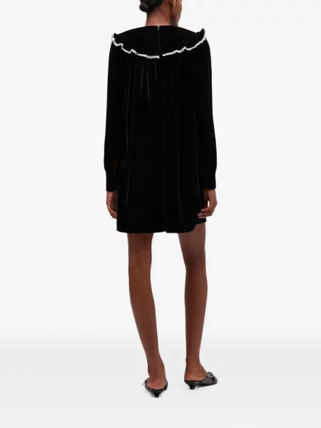 Rochie Ganni cu volane de costum negru