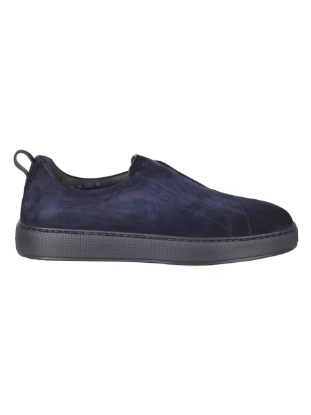 Sneakersy Santoni skórzane niebieskie