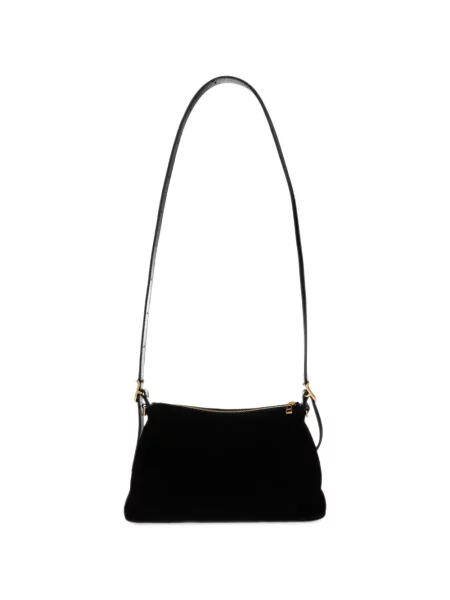 Велурена чанта Zadig&voltaire с автограф черно