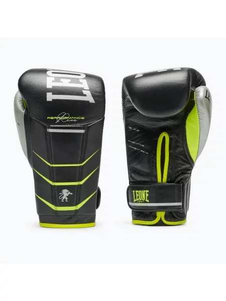 Рукавиці боксерські LEONE Revo Performance Fluo black чорні