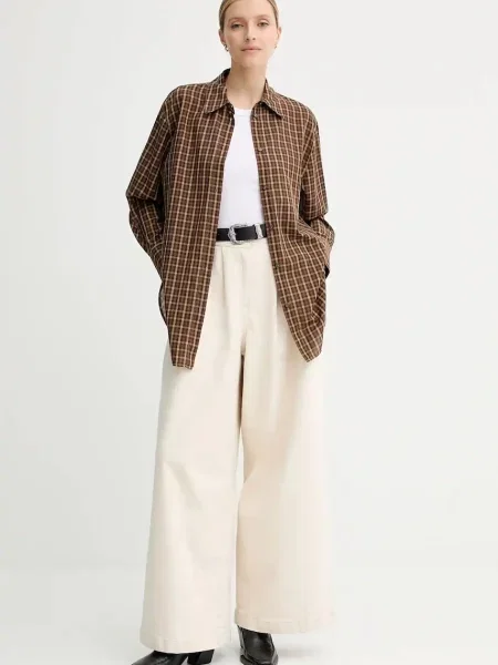 Сорочка Marc O'Polo relaxed класичний комір коричневий