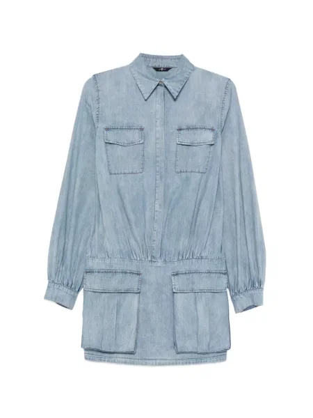 Mała mały sukienka mini 7 For All Mankind garniturowa niebieska