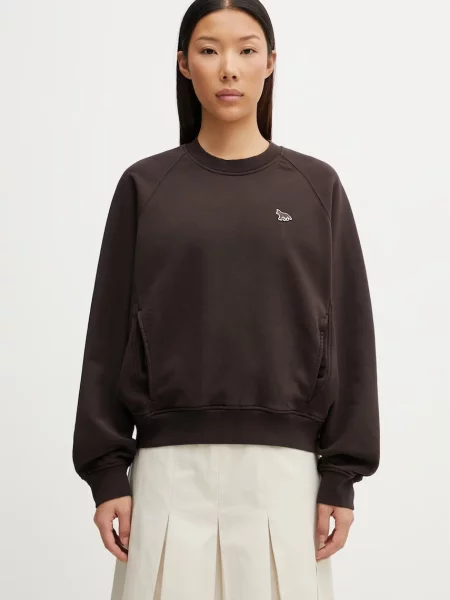 Maison Kitsuné Baby Fox μπλούζα oversize Γυναικεία καφέ
