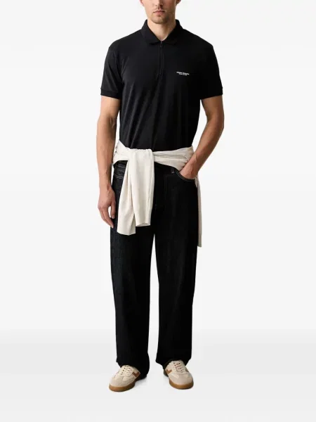 Tricou polo Armani Exchange cu imagine negru