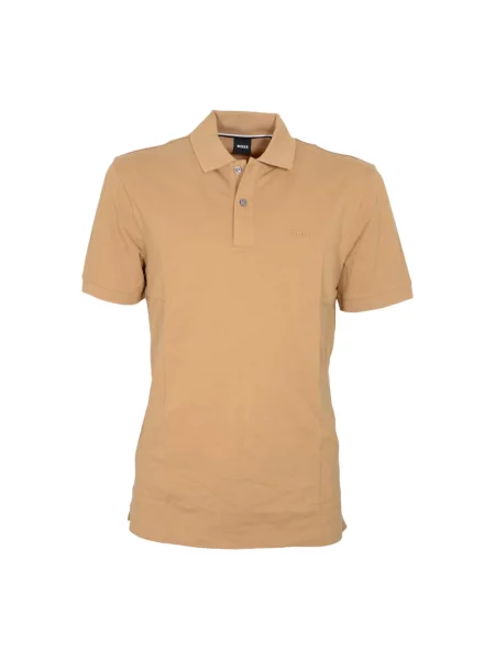 Haftowana koszulka polo Hugo Boss beżowa