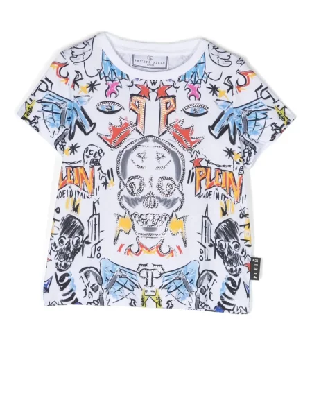 Koszulka dziecięca Philipp Plein biała