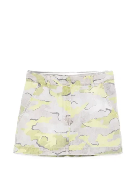 Spódnica mini Pinko z nadrukiem w kamuflażu szara