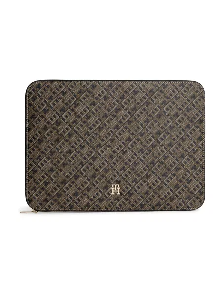 TOMMY HILFIGER Torba za laptop MONO kaki bijela crna