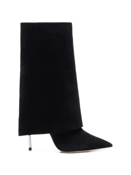 Cizme scurte Casadei din piele de căprioară negru