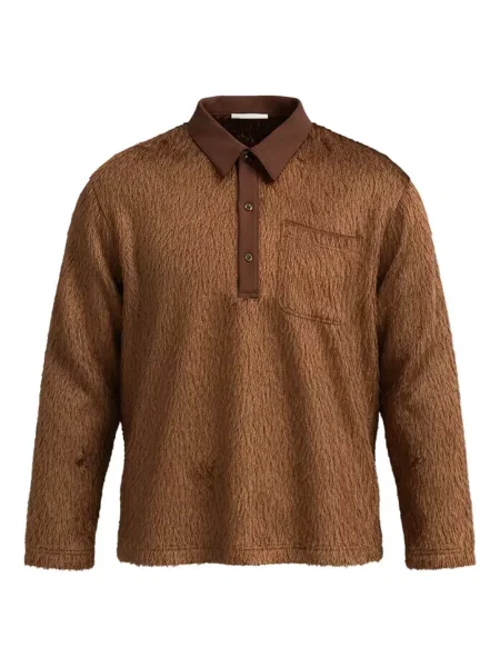 Długi polo Song For The Mute brązowe