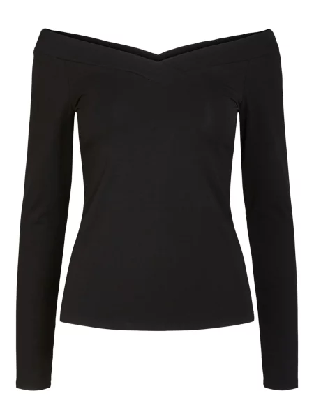 PIECES Tričko černá