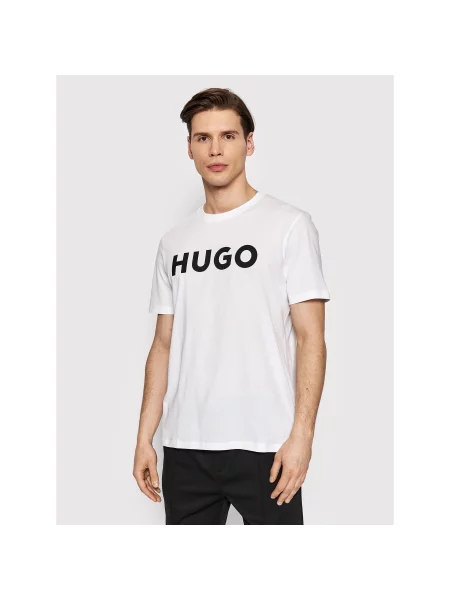 HUGO Majica Dulivio crna bijela