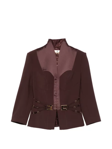 Kurtka Elisabetta Franchi na sprzączkę brązowa