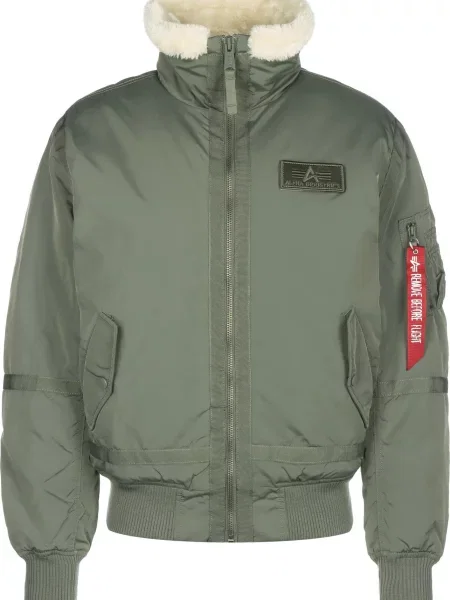 ALPHA INDUSTRIES Átmeneti dzseki khaki / piros tojáshéj fehér
