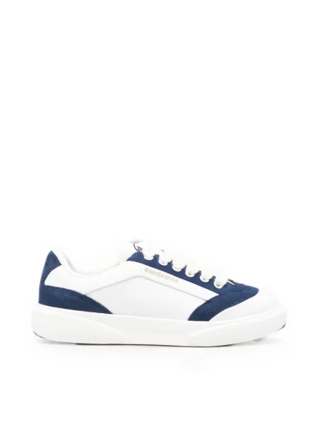Sneakerși Casablanca din piele de căprioară alb