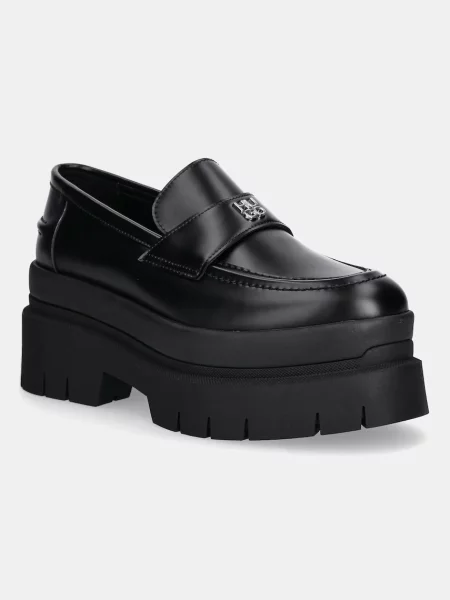Мокасини HUGO Kris с платформа черно