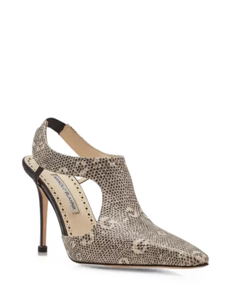 Papuci tip mules Manolo Blahnik gri