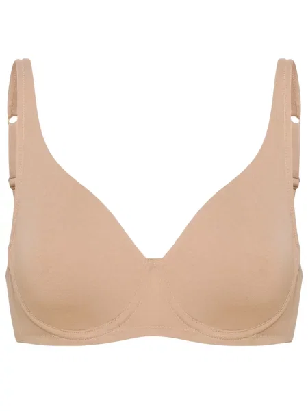 Cfab Melltartó Cotton Bügel BH ohne Pads' bézs